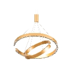 Подвесной светодиодный светильник Ambrella light FL5885/2 GD золото 45W 3000K/4200K/6400K D600/400*1200 (без ПДУ), фото6