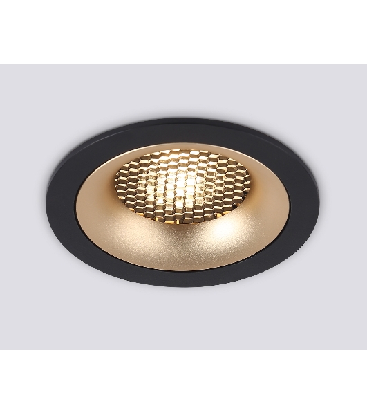 Светильник встраиваемый Ambrella light TN102725 BK/GD черный/золото GU5.3 92*92*23