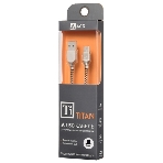 Кабель USB ACD-Titan Type-C ~ USB-A Нейлон, 1м, желто-черный, фото 1