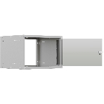 Шкаф коммутационный NTSS Lime (NTSS-WL6U5560GS) настенный 6U 550x600 мм пер. дв.стекл несъемн. бок. пан. 30 кг серый 110 град. IP20 сталь, фото 1