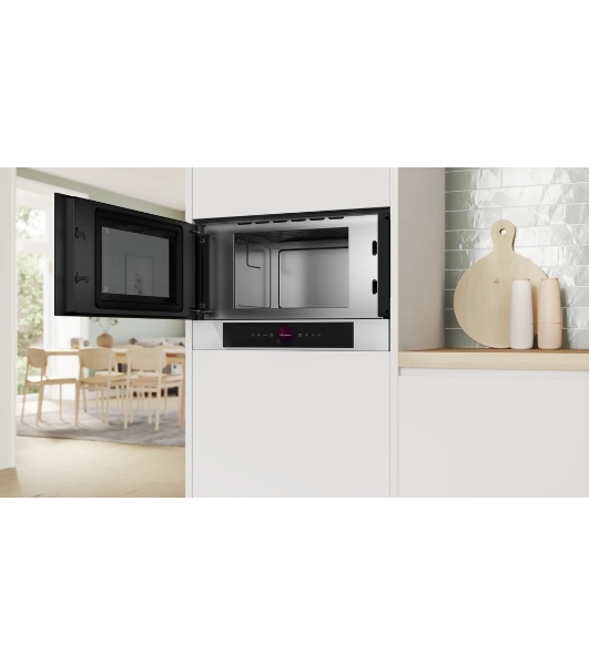 Микроволновая печь встраиваемая Bosch BFL7221W1 белый, 21 л, 900 Вт, переключатели - поворотный механизм/сенсор
