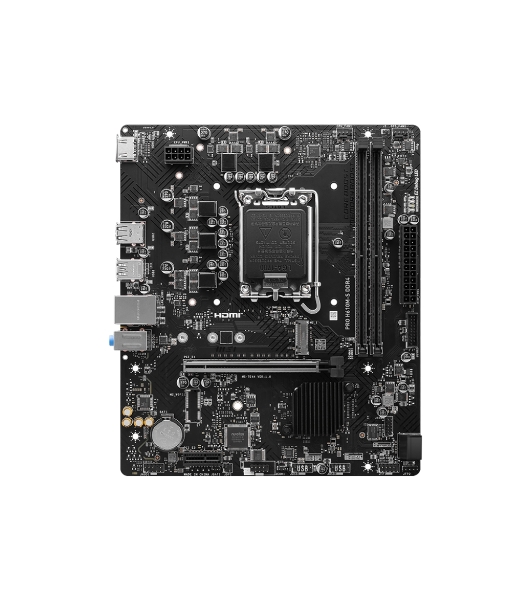 Материнская плата MSI PRO H610M-S DDR4, LGA 1700, Intel H610, 2xDDR4, 2xSATA, 1xM.2, 1xPCIe 4.0 x16, 1xPCIe 3.0 x1, 1xHDMI, 1x1Gb LAN, 4xUSB 2.0, 2xUSB 3.2 Gen 1, 3x3.5 мм, 7.1, Micro-ATX