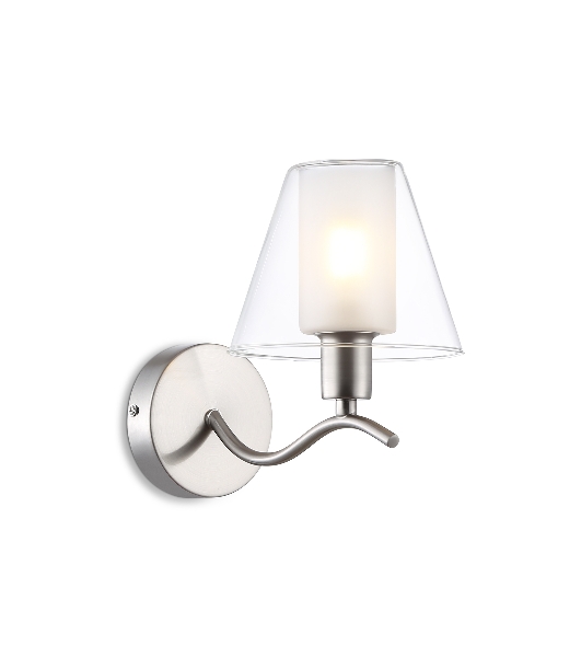 Настенный светильник Ambrella light LH57085 SN/FR никель/белый матовый E14 max 40W 230*140*200