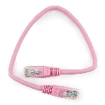 Патч-корд UTP Cablexpert cat.5e, 0.25м, литой, многожильный, розовый, фото 1
