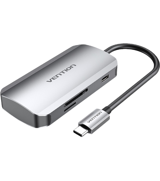 USB-концентратор Vention TNHHB, USB Type-C, USB/SD/TF/PD, USB Type-C