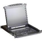 ЖК-монитор 17' с клавиатурой, выдвижной, 1U, RAL 7021 Console with LCD screen 17', фото8