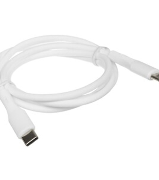 Кабель USB2.0 Cablexpert CC-USB2S-CMCM-1M-W Type-C/Type-C, 3А, 65Вт, PD/QC3.0, силиконовый, 24AWG, медь, 1м, белый, пакет