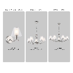 Настенный светильник Ambrella light LH57085 SN/FR никель/белый матовый E14 max 40W 230*140*200, фото8