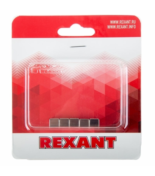 Неодимовый магнит куб Rexant 8х8х8 мм сцепление 3,7 кг (Упаковка 4 шт)