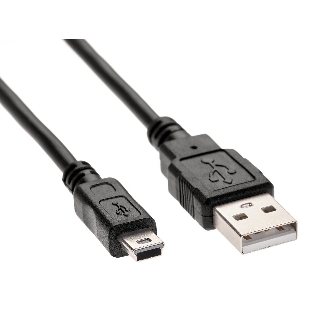 Кабель USB 2.0 A-->mini-B 5P (1м) черный TELECOM/VCOM TC6911BK-1.0M