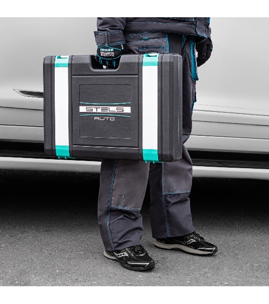Набор инструмента Stels 14112 1/4', 1/2', CrV, S2, усиленный кейс, 119 шт