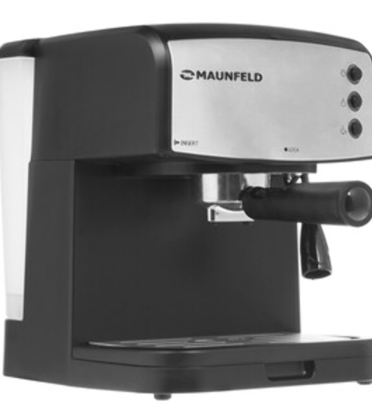 Кофеварка рожковая Maunfeld MF-734BK черный, исп. кофе - молотый/чалды, 1.5 л, 850 Вт, 15 бар
