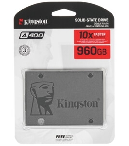 Накопитель SSD Kingston A400, 960Gb, SATA III, 2.5', R/W 500/450