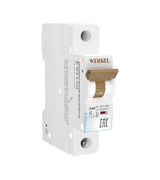 Автоматический выключатель Werkel 1P  40 A  C  6 кА W901P406