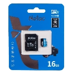 Флеш карта microSDHC 16Gb Netac P500 NT02P500STN-016G-R (с SD адаптером) 80Mb/s, фото8