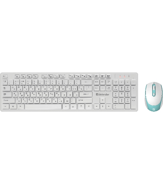 Комплект клавиатура+мышь Defender Auckland C-987 беспроводной, USB, 1600 DPI, белый