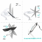 Кронштейн (держатель) ONKRON G80 для монитора 13'-32' дюймов настольный, белый, фото44