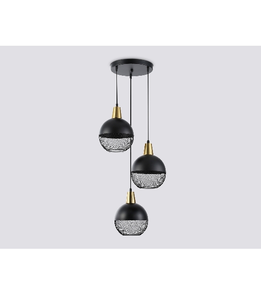 Светильник Ambrella light TR8505/3 BK/CP черный/медь E27/3 max 60W D410*1000