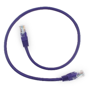 Патч-корд UTP Cablexpert cat.5e, 0.25м, литой, многожильный, фиолетовый