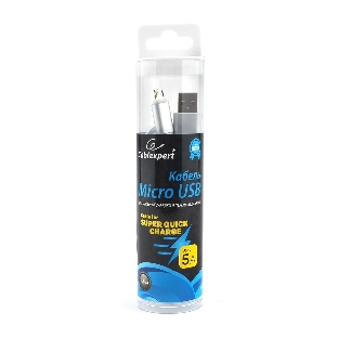 Кабель USB2.0 Cablexpert CC-U-mUSB02S-1.8M, AM/microB, серия Ultra, длина 1.8м, серебристый, блистер