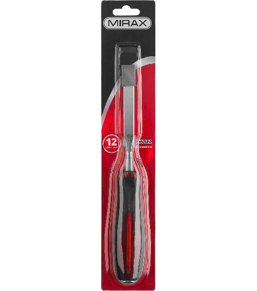 Стамеска MIRAX 1810-12 с двухкомпонентной прозрачной рукояткой, 12мм