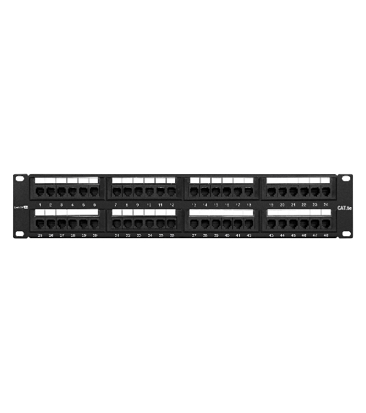 Патч-панель UTP 19' 48 port кат.5e ExeGate разъем KRONE&110 (dual IDC), 2U
