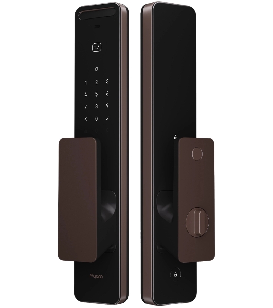 Умный замок Aqara ML-D01D врезной разбл.отпеч.паль./код/пар/NFC/прил/мех.кл 5000mAh бронзовый/черный