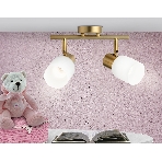 Светильник Ambrella light TR3969/2 BS/FR латунь/белый матовый  E27*2 max 40W 260*80*210, фото3