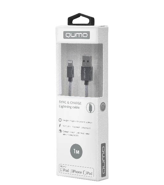 Кабель Cable Qumo MFI опл/мет 1м grey (AP300) (20718)