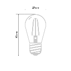 Ретро лампа Neon-night Filament ST45 E27, 2W, 230В Теплая белая 3000K, фото3