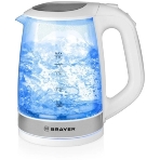 Электрочайник BRAYER BR1040WH белый, 2.0 л, 2200 Вт, скрытый нагревательный элемент, фото12