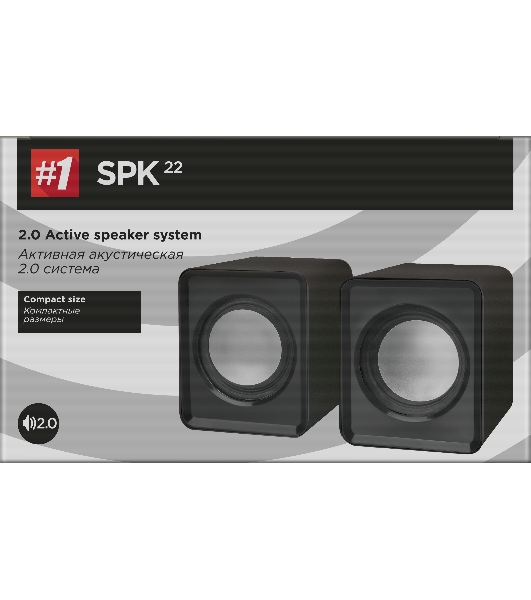 Акустическая система 2.0 Defender #1 SPK 22 черный, 5 Вт, питание от USB