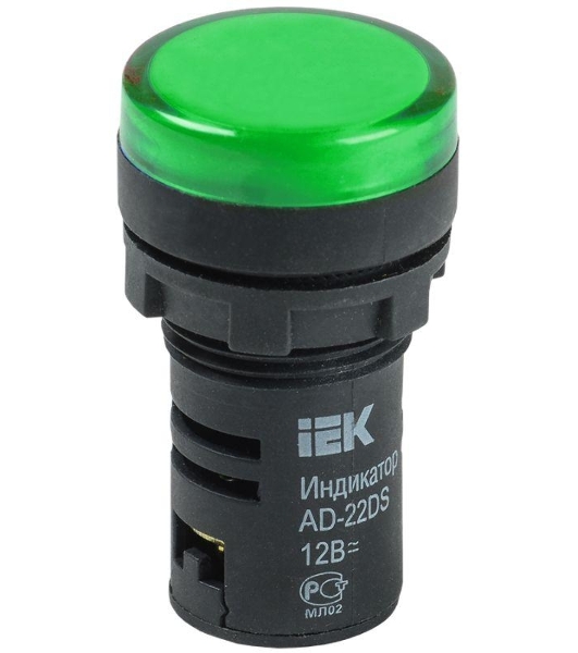 Арматура светосигнальная AD-22DS 24В AC/DC зел. IEK BLS10-ADDS-024-K06