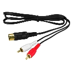 Шнур Rexant DIN 5 Pin - 2 RCA, длина 1,5 метра (GOLD), фото2