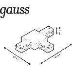 Коннектор для трековых шинопроводов Gauss (T) черный, фото2