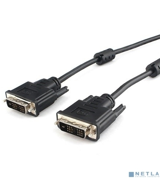 Кабель DVI-D single link Cablexpert CC-DVIL-BK-10, 19M/19M, 3.0м, CCS, черный, экран, феррит.кольца, пакет