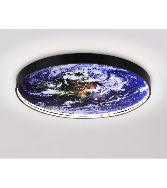 Настенно-потолочный светодиодный светильник Ambrella light FW11134 BK черный 31W LED 3000-6400K D500*38