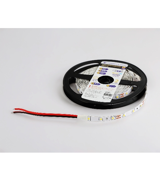 Светодиодная лента GS1002 2835 60Led/ 4.8W m/ 12V IP20 4500K/ 5000*8*1.2mm (2 конт.)