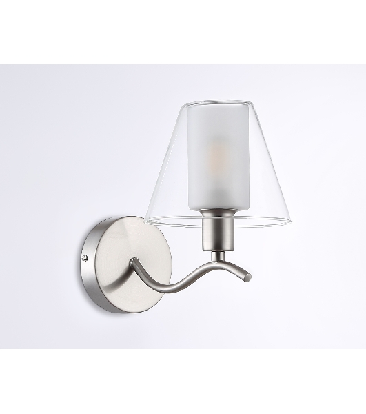 Настенный светильник Ambrella light LH57085 SN/FR никель/белый матовый E14 max 40W 230*140*200