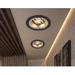 Светильник встраиваемый Ambrella light TN102725 BK/GD черный/золото GU5.3 92*92*23, фото 1