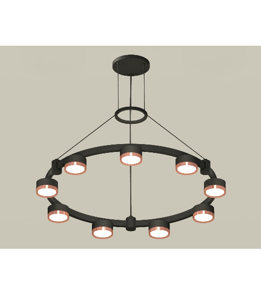 Светильник Ambrella light XR92051803/9 SBK/PPG черный песок/золото розовое полированное GX53 (A9205, C9242, N8126)