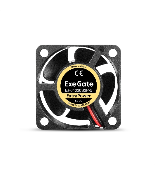 Вентилятор для корпуса ExeGate ExtraPower EP04020S2P-5 черный, 40 мм, 7000 об/мин, 30.5 дБ, 2 pin