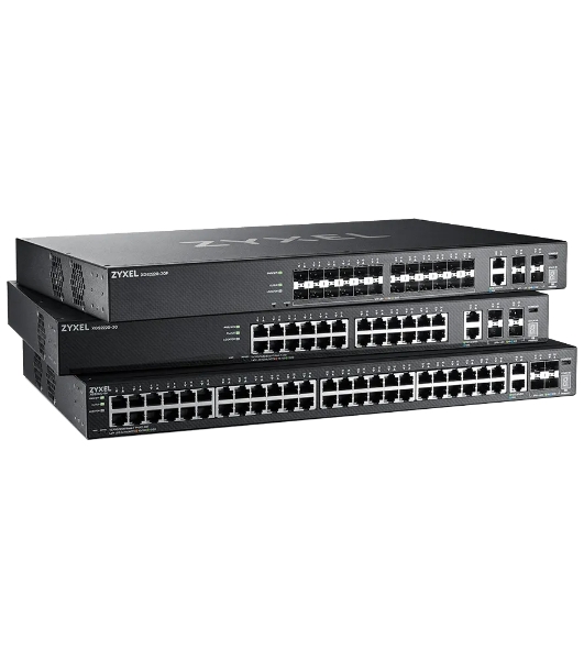 Коммутатор Zyxel XGS2220-30 L3 Access switch, rack 19', 24xRJ-45: 1G, 2xRJ-45: 1/2.5/5/10G, 4xSFP+, standalone/cloud management