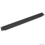 Фальш-панель Cabeus, неперфорированная, 19', 1U, 43х427х10 мм (ВхШхГ), черный, фото 1