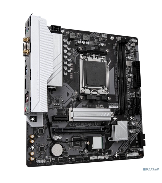 Материнская плата Gigabyte B650M GAMING WIFI6E, AM5, AMD B650, 2xDDR5, 4xSATA, 1xM.2, 1xPCIe 4.0 x16, 1xPCIe 3.0 x1, 1xD-Sub, 1xHDMI (v2.1), 1x2.5Gb LAN, Wi-Fi 6, Bluetooth 5.3, 2xUSB-A 5Gbps, 5xUSB-A 2.0, 3x3.5 мм, 7.1, mATX
