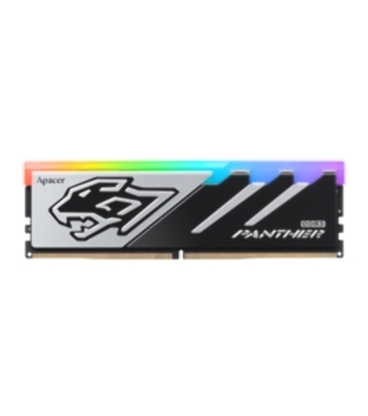 Оперативная память Apacer Panther RGB, DDR5, 16GB (1x16GB), 6000 MHz, CL40, с радиатором, черно-серый, RGB