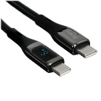 Кабель OLMIO GEEK, Type-C - Type-C, 60W, 1.2м, тканевая оплетка, LCD, черный, фото7