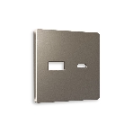 Лицевая панель ALFA (Темная бронза матовый) для розетки 2USB тип A+C QUANT AP6410, фото 1