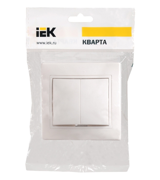Выключатель IEK EVK20-K01-10-DM ВС10-2-0-КБ 2кл 10А КВАРТА (белый)