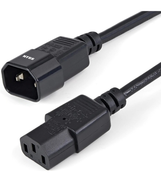 Шнур питания NTSS NTSS-PC13143 C13-С14 проводник.:3x1мм2 1м 220/250В 10А черный